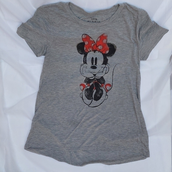 DISNEY Minnie Mouse grey t-shirt size large - Picture 1 of 9